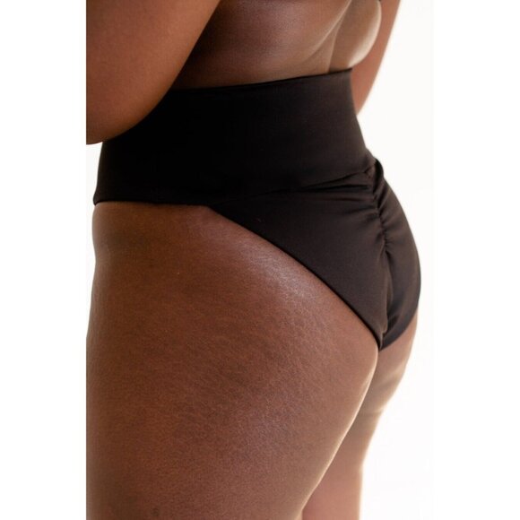 LONDRE The Banded Scrunch Bottom - Matte Black swim Bottoms - SIZE XXL- NWT - Picture 12 of 12